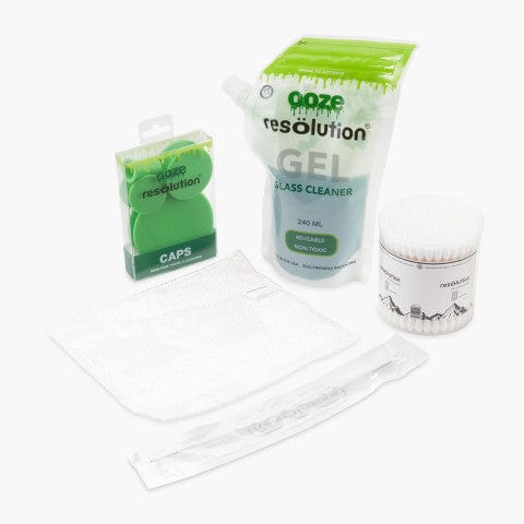 Ooze Resolution Deluxe Glass Water Pipe Cleaning Kit - #1 Bong Cleaner -  resolutioncolo